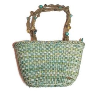 Cappelli Straworld purse handbag woven jute